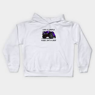 American Jeep Purple Kids Hoodie